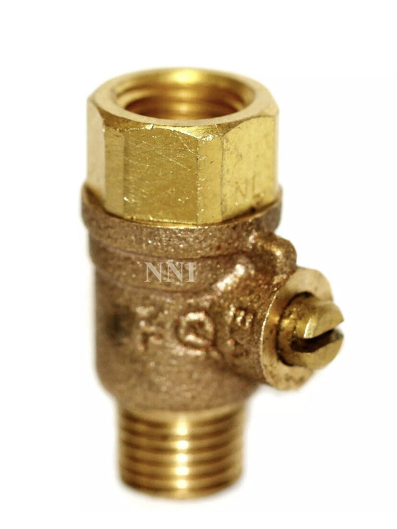 1/4" M X 1/4" F NPT - Lead Free Brass Test Port Ball Valve Pressure Vacuum
