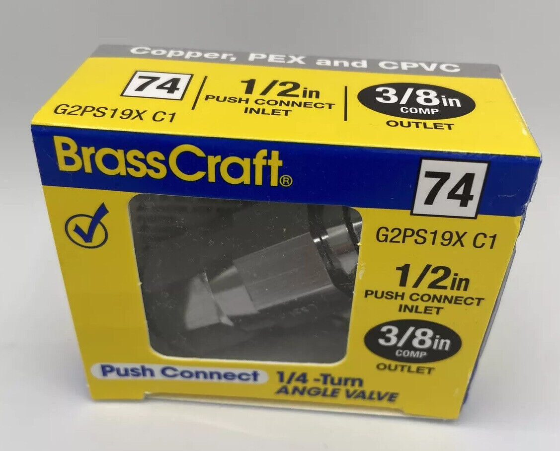 Brasscraft G2PS19X C1 1/2 in. 3/8 in. Brass Shut-Off Valve