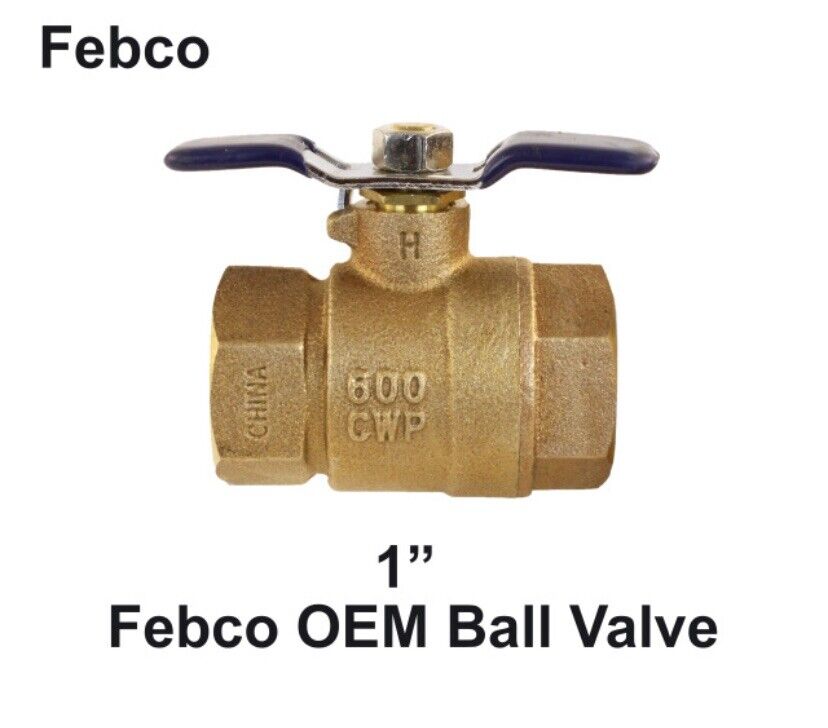 Contract 4 Pack OEM 1 In. T Handle Valve 1" Febco 622F Full Port BALL VALVES New