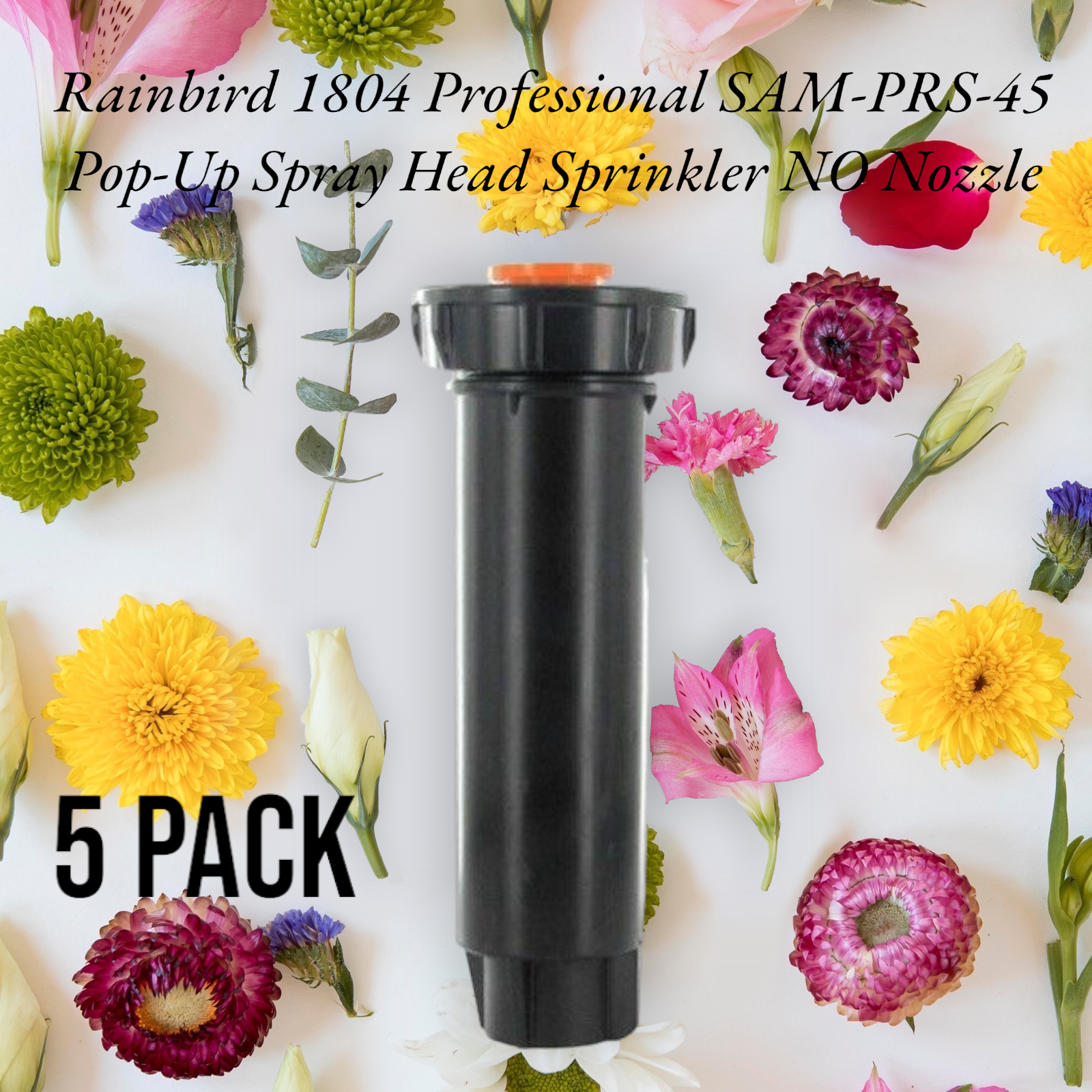 5x Rainbird 1804 Professional SAM-PRS-45 Pop-Up Spray Head Sprinkler NO Nozzle