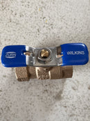 Wilkin 1/2" Full Port Tapped Test Port Ball Valve PVB Backflow 1/2 Inch OEM