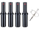 Hunter PGP 3/4” Rotor Sprinkler Heads - 4 Pack Adjustment Tool Key Nozzle Racks-1