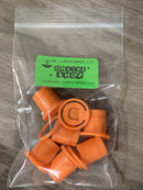 5X Orange Rain Bird Sprinkler Head Easy Fit Universal Flush Cap, Fits All 1/2"-3