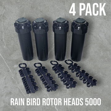 4x 5000 Series Rotor Sprinkler Heads Bundle w/ Nozzles & Adjustment Tool - 0