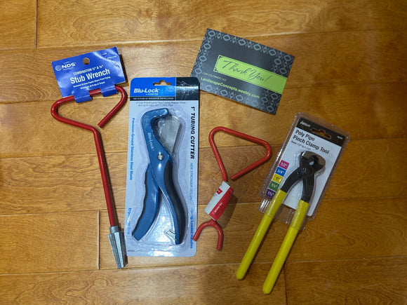 DIY Pro Sprinkler Repair Tool Kit Cutter Pipe Extractor Clamp Crimper Valve Key