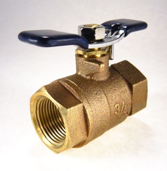 SALE Febco 3/4" Ball Valve, Non Tapped, Full Port - T Handle - Fits Wilkins