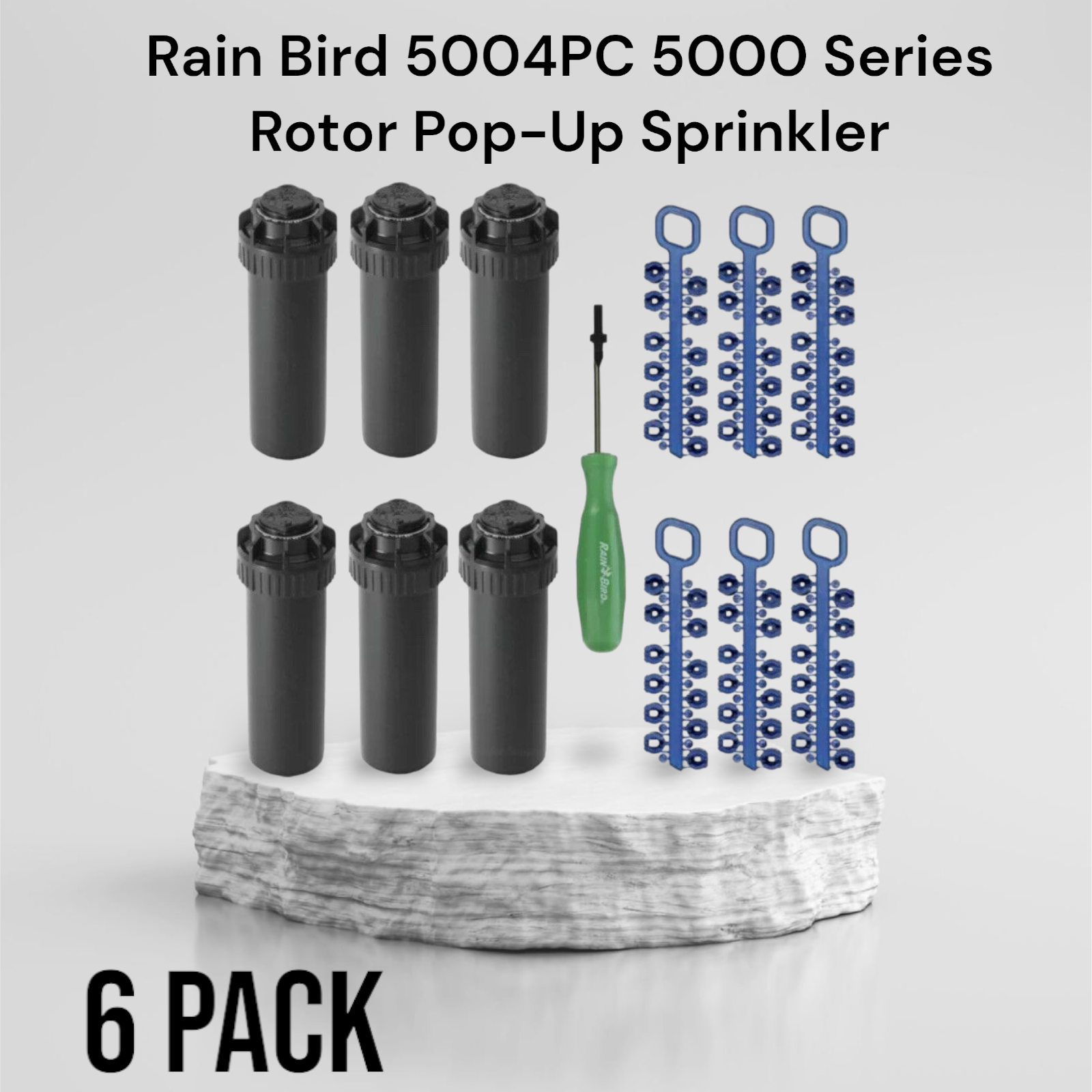 6x Rain Bird 5004PC 5000 Series Part Circle Rotor Pop Up Sprinkler PRO 6 Pack