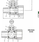 1/4" M X 1/4" F NPT - Lead Free Brass Test Port Ball Valve Pressure Vacuum