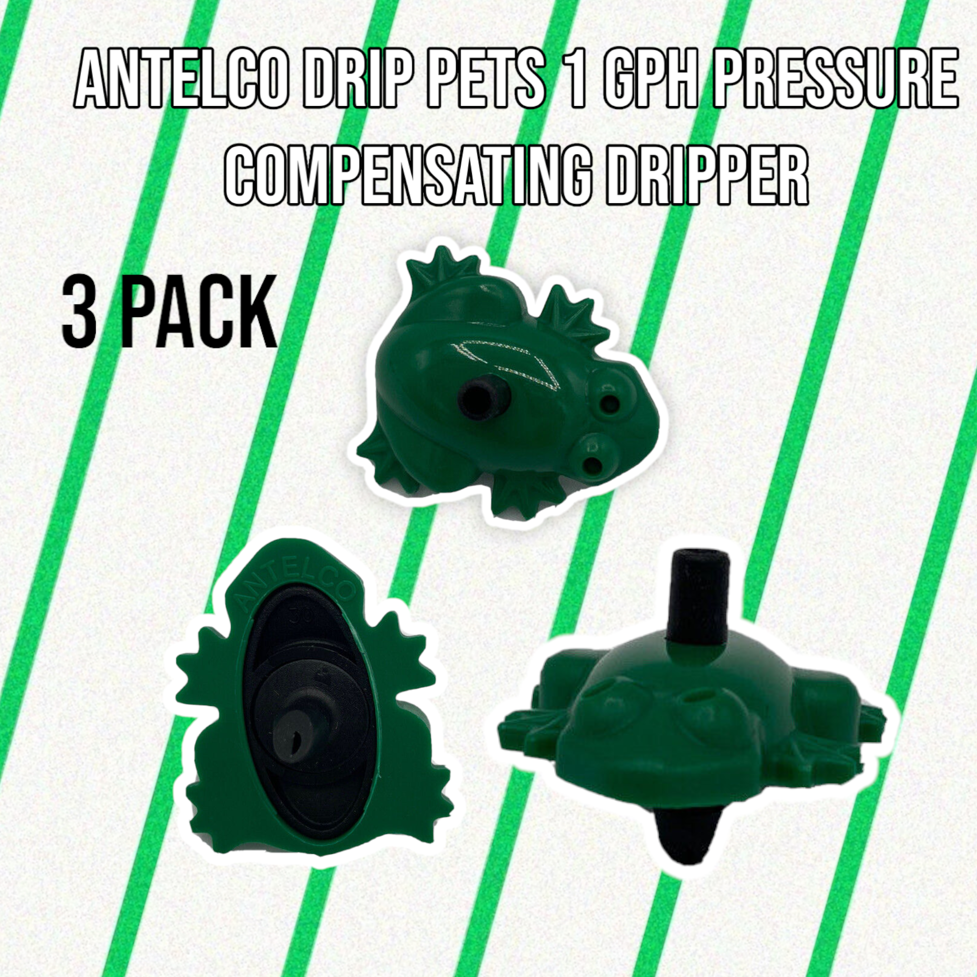 Antelco Drip Pets 1 GPH Pressure Compensating Dripper 3 Pack