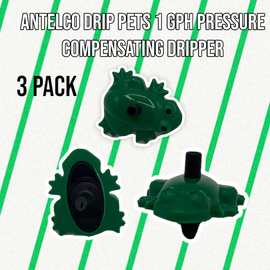Antelco Drip Pets 1 GPH Pressure Compensating Dripper 3 Pack - 0