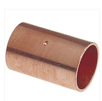 1" Copper Pressure Dimple Stop Coupling Fitting - Stop Sweat/Solder - 1,3,5 Pack