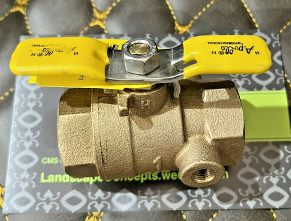 OEM Apollo Combraco 1" Bronze Tapped Ball Valve for PVB4A Sprinkler Vacuum Break