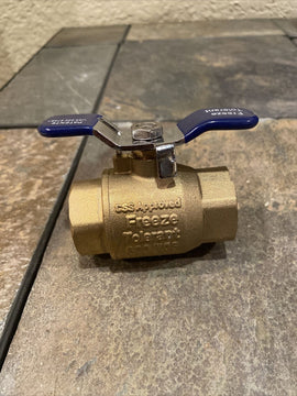 Sprinkler 1" Ball Valve w Freeze Tolerant Plug 1" - Repair Valve - DIY Kit Febco - 0