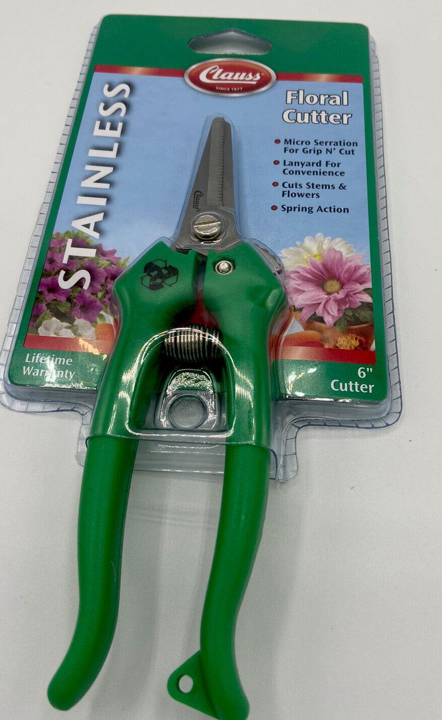 Clauss 6" Floral Cutter, Pruners 1-1/4 L Stainless Steel Handle Hand Pruner