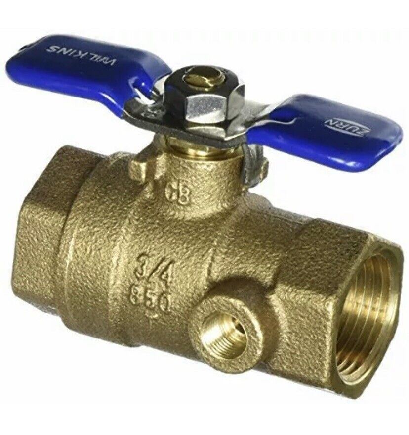 Aqualine Brass Ball Valves Lead Free 3/4" Backflow Repair Valve For Zurn Wilkins