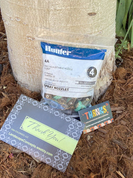 25 Pack - New Hunter 4A Nozzles with Filters - OEM - 4' w 0 to 360 Degree