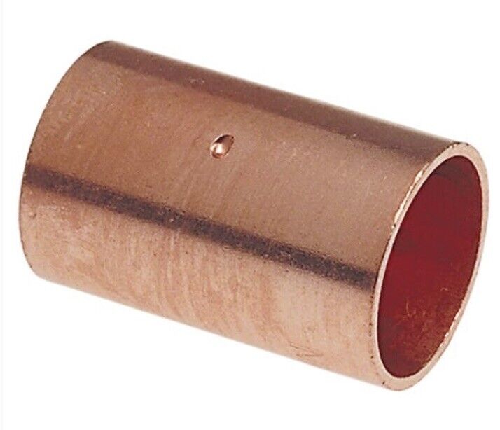 NIBCO 3/4 in. Wrot Copper Cup x Cup Coupling with Stop Fitting 1,3,5, or 10 Pack