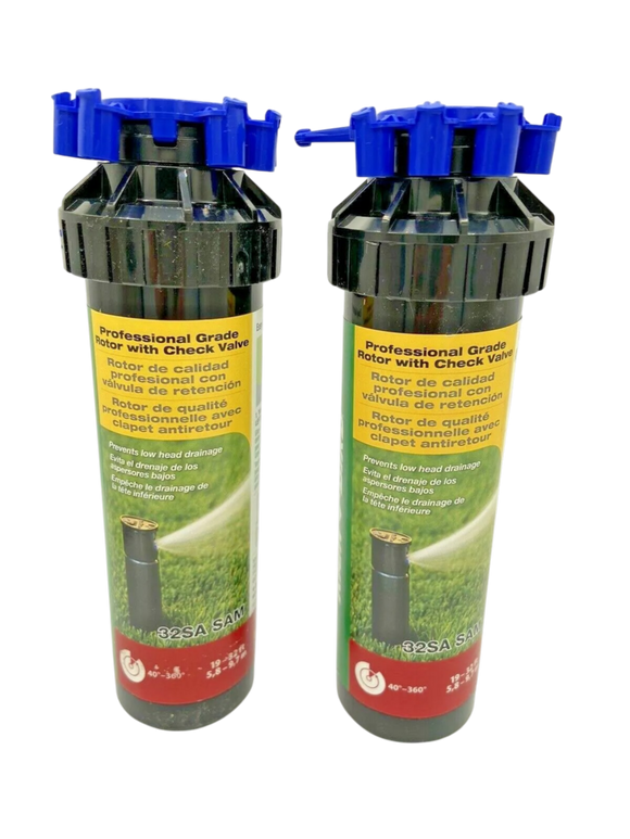 2 Pack - Rain Bird 32SA Pop-Up Rotor Sprinkler BRAND NEW w Nozzle Rack & Tool