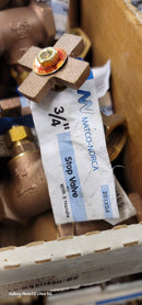 Irrigation 3/4" Gate Threaded Stop Valve for Manifold Drain Sprinkler Box Brass