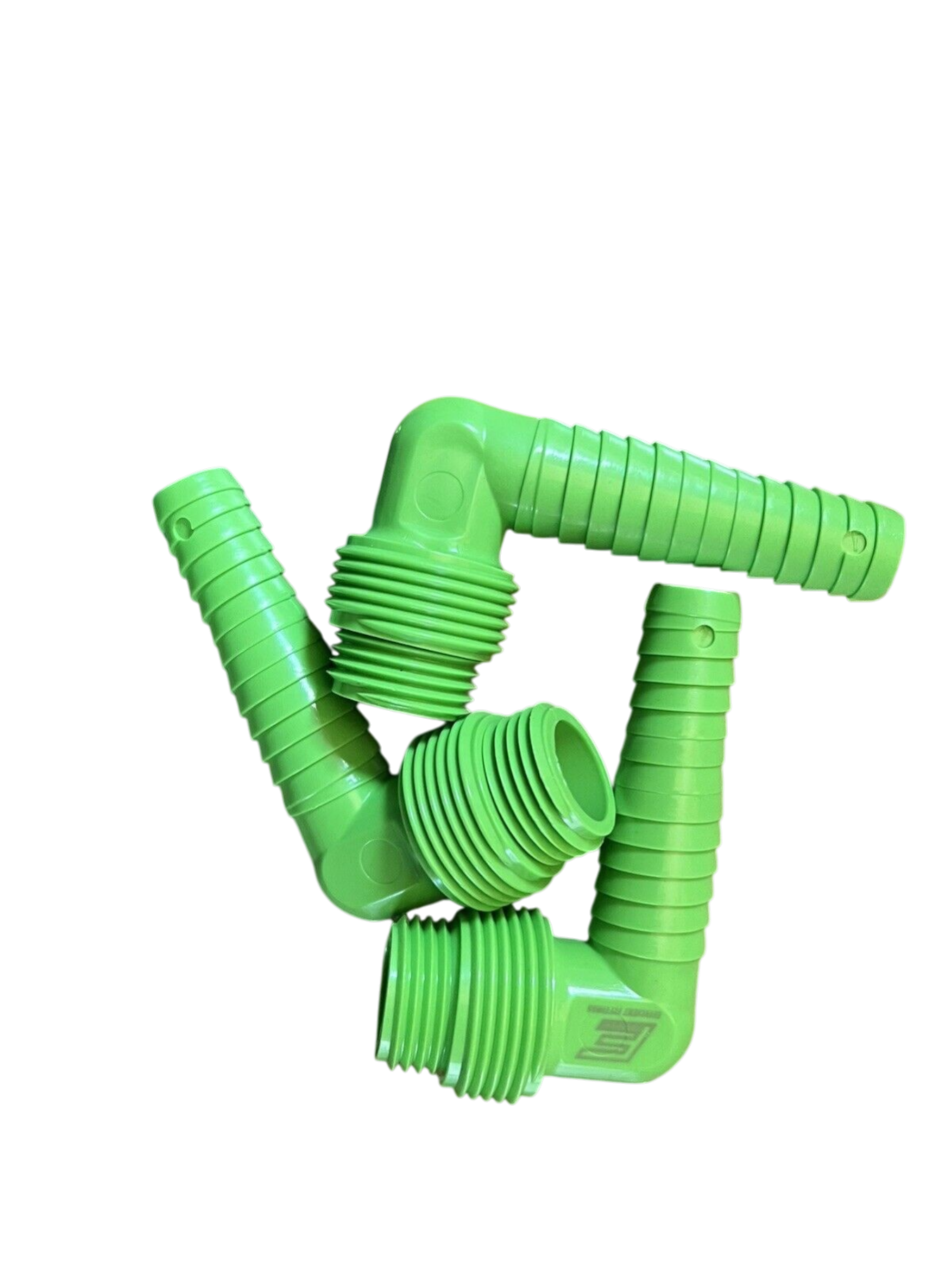 3X Universal 1/2" - 3/4” MPT x 3/8 - 1/2" Barb Irrigation 90 Deg Elbow Sprinkler
