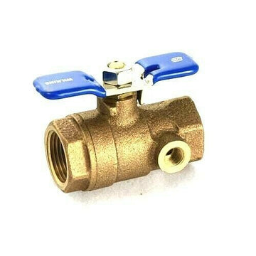 Zurn Wilkins Ball Valve with Test Cock 850T 3/4" 400 PSI Non-Potable Use Only