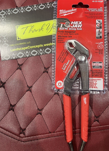 Milwaukee 48-22-6208 8" Hex-Jaw Quick Adjust Pliers All Metal Ream and Punch - 0