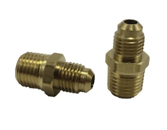 5-Pack Brass Backflow Test Port 1/4" Male NPT x 1/4" Flare (PVB) Adapters