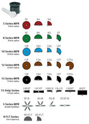 5 Pack - Rainbird 8HFLT 8' Flat Spray Nozzle Half Circle with Filter Screen-3