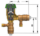 Apollo 1 in 4A505A2F PVB4A Backflow Preventer 1" Bronze, Pressure Vacuum Breaker