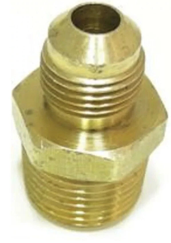 5-Pack Brass Backflow Test Port 1/4" Male NPT x 1/4" Flare (PVB) Adapters - 0