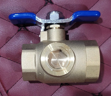 Industrial 1" Freeze Tolerant Brass 1FNPT, 600WOG Full Port Ball Valve T Handle