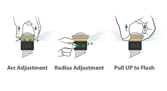 Hydro Rain - Adjustable Arc Nozzle - 18 ft. Female Thread - 10 Pack - DIY PRO