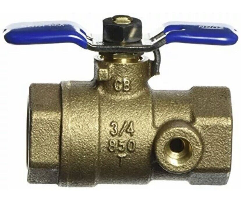 Aqualine Brass Ball Valves Lead Free 3/4" Backflow Repair Valve For Zurn Wilkins - 0