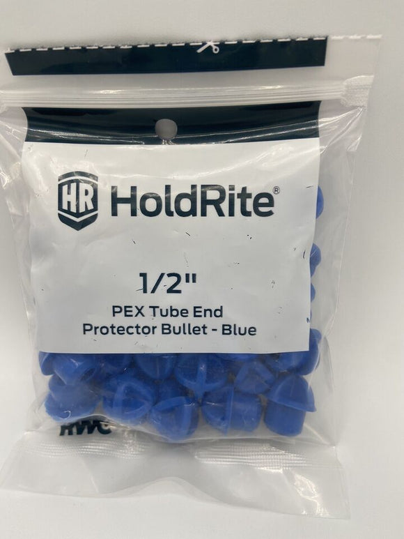 Hold rite 1/2” Pex Tube End Protector Bullet Blue 5 Pack