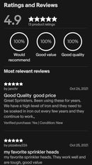 Hunter PGP 3/4” Rotor Sprinkler Heads - 4 Pack Adjustment Tool Key Nozzle Racks-5