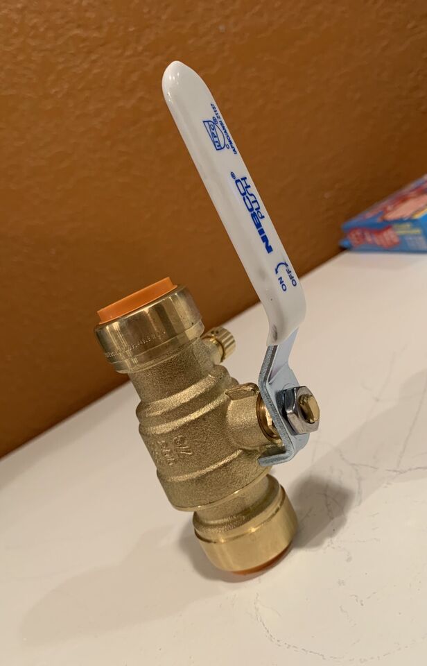 Ball Valve 3/4" - Nibco Push - Included w Drain - 0