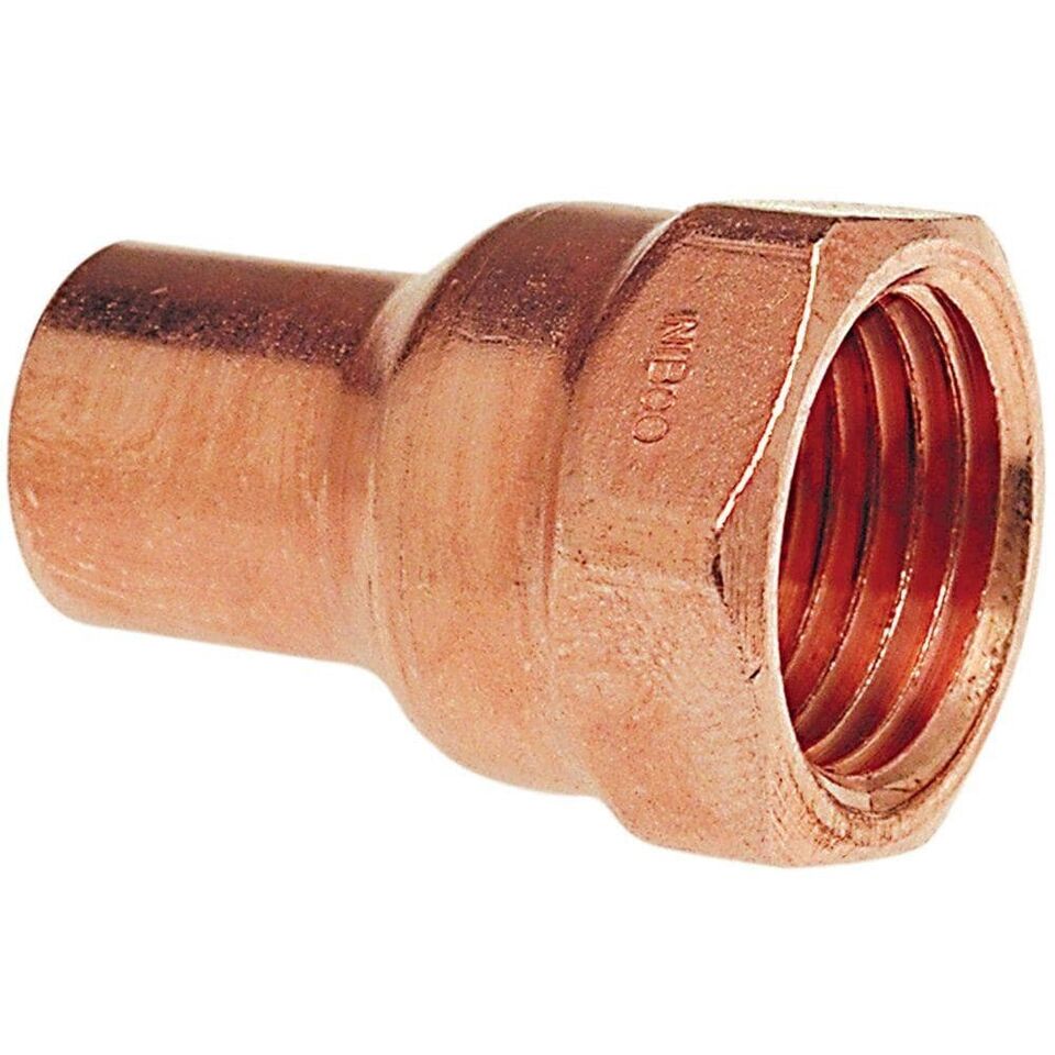 3/4" Copper Female Adapter - 3 Pack - DIY KIT  - 3/4 C Sweat x 3/4 In FNPT - 0