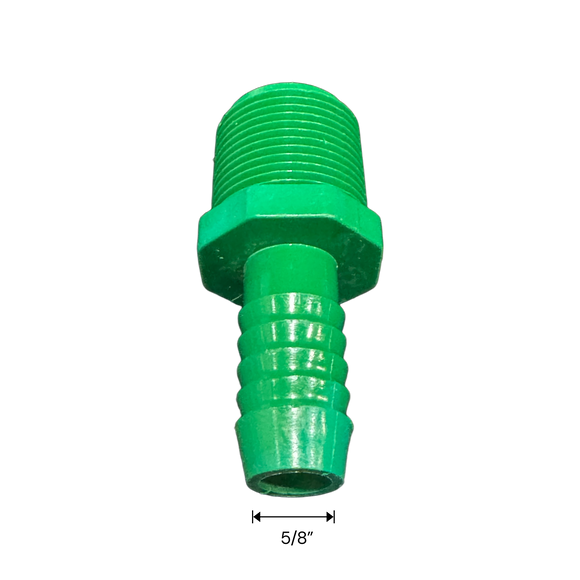 1/2" Barb x 3/4" MNPT PVC Insert Reducer Adapter Fitting for Poly Irrigation Sprinkler Pipe Green